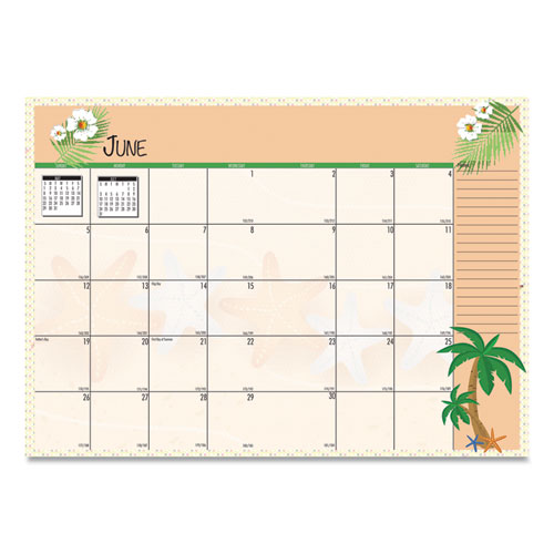 Image of House Of Doolittle™ Seasonal Monthly Planner, Illustrated Seasons Artwork, 10 X 7, Light Blue Cover, 12-Month (Jan To Dec): 2024
