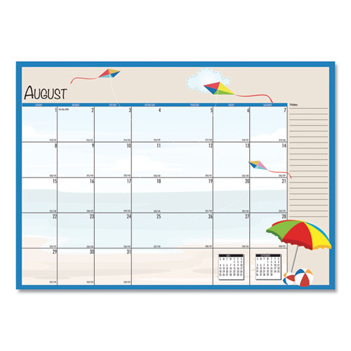 Seasonal Monthly Planner, Seasonal Artwork, 10 x 7, Light Blue Cover, 12-Month (July to June): 2022 to 2023