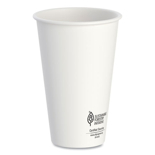 Thermoguard Insulated Paper Hot Cups, 16 oz, White Sustainable Forest Print, 600/Carton