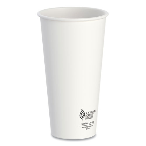 Thermoguard Insulated Paper Hot Cups, 20 oz, White Sustainable Forest Print, 600/Carton