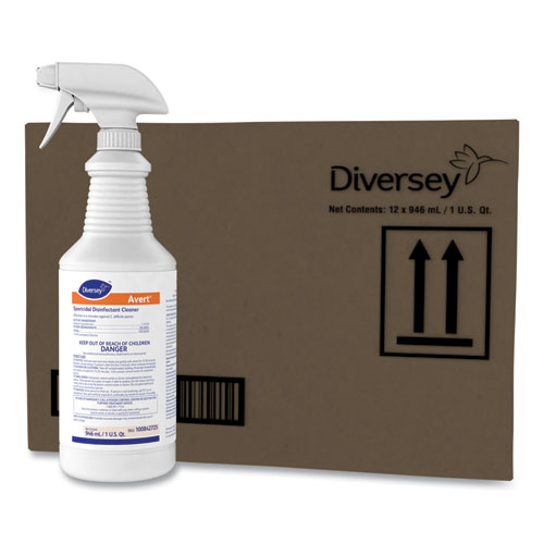 Image of Diversey™ Avert Sporicidal Disinfectant Cleaner, 32 Oz Spray Bottle, 12/Carton