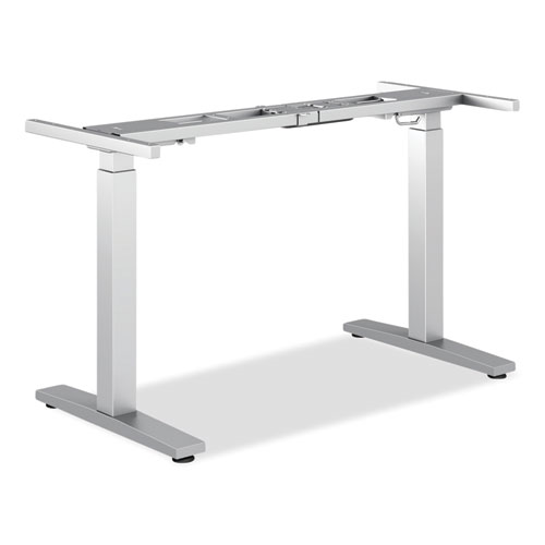 Coordinate Height-Adjustable Base, 60w x 23.07d x 26.25 to 43.5h, Silver