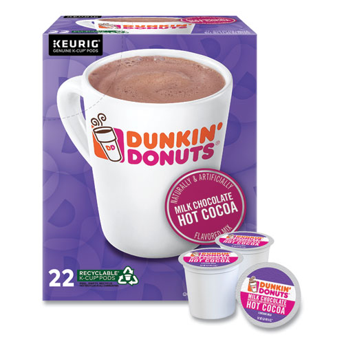 Image of Dunkin Donuts® Milk Chocolate Hot Cocoa K-Cup Pods, 22/Box