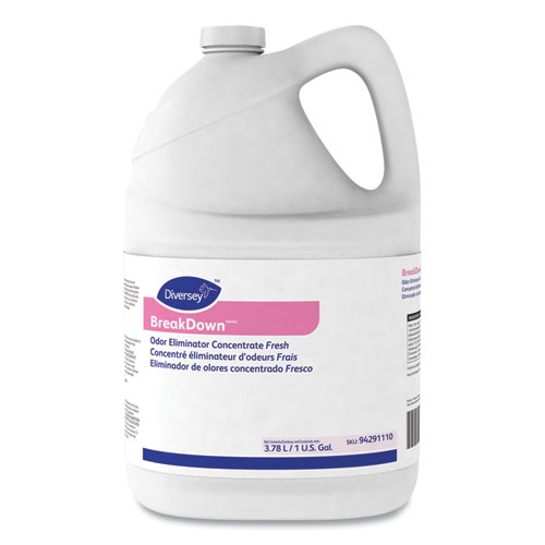Diversey™ Breakdown Odor Eliminator, Fresh Scent, Liquid, 1 Gal Bottle