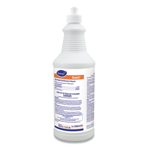 Image of Diversey™ Avert Sporicidal Disinfectant Cleaner, 32 Oz Spray Bottle, 12/Carton