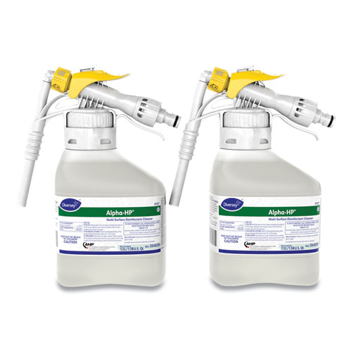 Diversey™ Alpha-HP Multi-Surface Disinfectant Cleaner, Citrus Scent, 1.5 L RTD Spray Bottle, 2/Carton