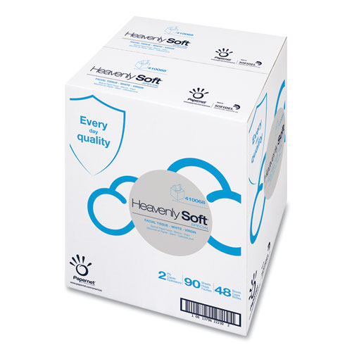 Heavenly Soft Facial Tissue, 2-Ply, 7.5 x 7.9, White, 90/Pack, 48 Packs/Carton