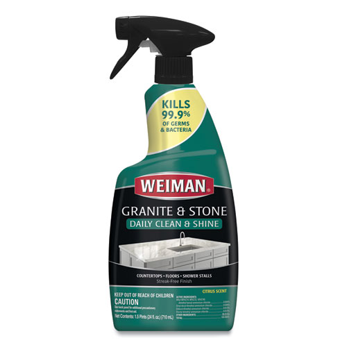WEIMAN® Granite Cleaner and Polish, Citrus Scent, 24 oz Spray Bottle