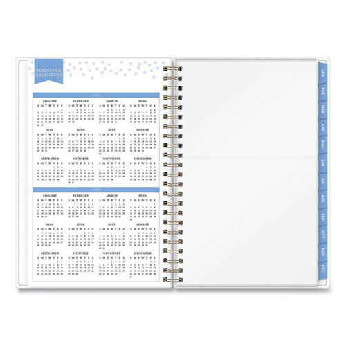 Day Designer Tile Weekly/Monthly Planner, Tile Artwork, 8 x 5, Blue/White Cover, 12-Month (Jan to Dec): 2024