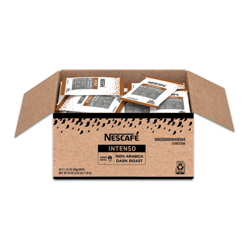 Nescafé® Intenso 100% Arabica Dark Roast Ground Coffee, 1.75 oz Packet, 24/Carton