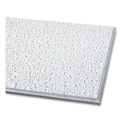 Armstrong® Fissured Ceiling Tiles, Angled Tegular (0.94"), 24" x 24" x 0.63", White, 16/Carton