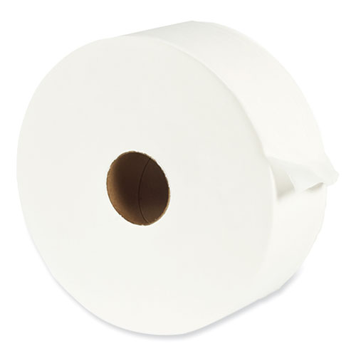 1-Ply Jumbo Bathroom Tissue, Septic Safe, White, 3.55" x 3,000 ft, 6 Rolls/Carton