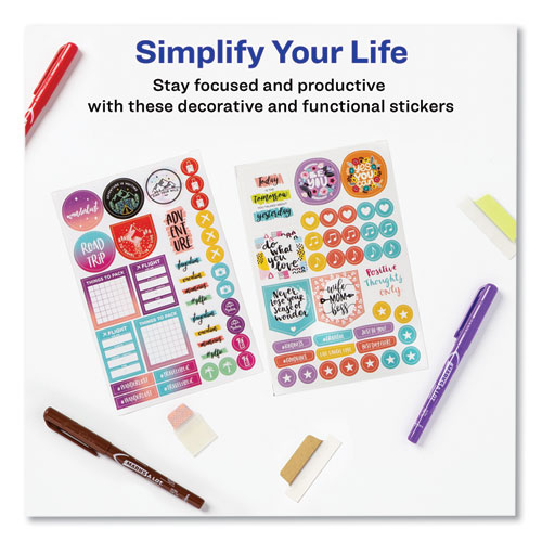 Image of Avery® Planner Sticker Variety Pack For Moms, Budget, Family, Fitness, Holiday, Work, Assorted Colors, 1,820/Pack