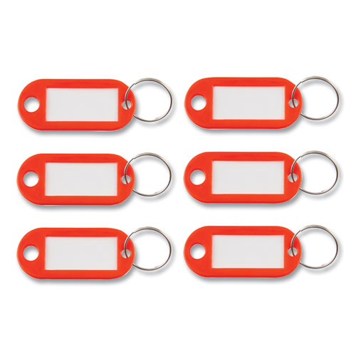 Image of Advantus Key Tags Label Window, 0.88 X 0.19 X 2, Red, 6/Pack