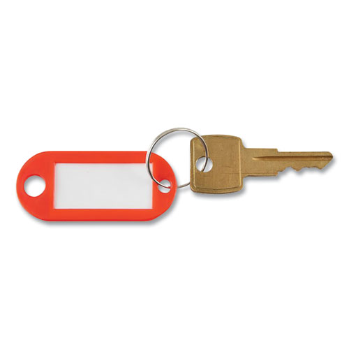 Image of Advantus Key Tags Label Window, 0.88 X 0.19 X 2, Red, 6/Pack