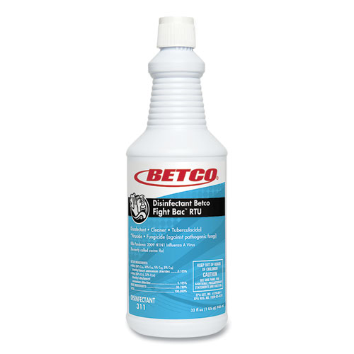 Betco® Fight Bac RTU Disinfectant, Citrus Floral Scent, 32 oz Spray Bottle, 12/Carton