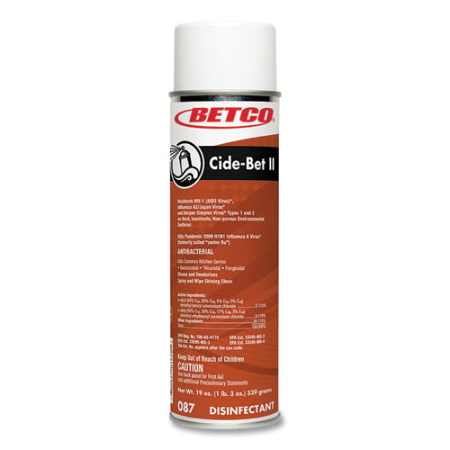 Cide-Bet II Aerosol Disinfectant Spray, Floral Scent, 19 oz Aerosol Spray, 12/Carton