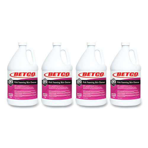 Betco® Pink Foaming Skin Cleanser, Fresh, 1 gal Bottle, 4/Carton