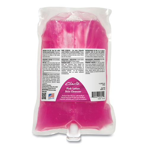 Pink Lotion Skin Cleanser, Clean Bouquet, 1,000 mL Refill Bag, 6/Carton