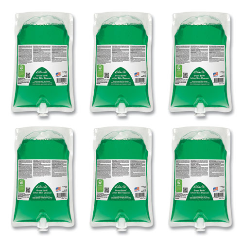 Green Earth Lotion Skin Cleanser Refill, Fresh Meadow, 1,000 mL Bag, 6/Carton