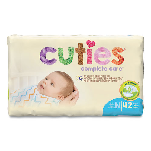 Cuties® Premium Jumbo Diapers, Size 0, Newborn To 10 Lbs, 60/Carton