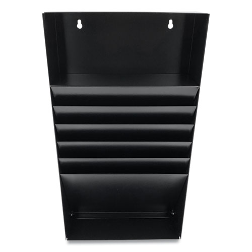 Steel Drawer Organizer, Five Compartments, 21 x 11.25 x 3.75, Steel, Black