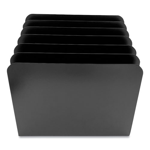 Black HASZ0144 Huron 6-Compartment Steel File Organizer