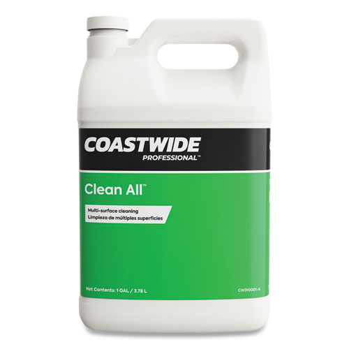 Coastwide Professional™ Clean All Multisurface Cleaner, Lemon Scent, 3.78 L Bottle, 4/Carton