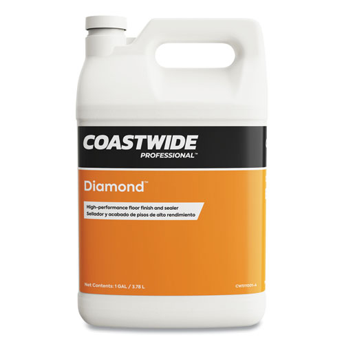 Coastwide Professional™ Diamond High-Performance Floor Finish, Fruity Scent, 3.78 L Container, 4/Carton