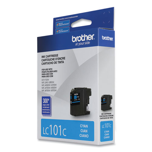Image of Brother Lc101C Innobella Ink, 300 Page-Yield, Cyan