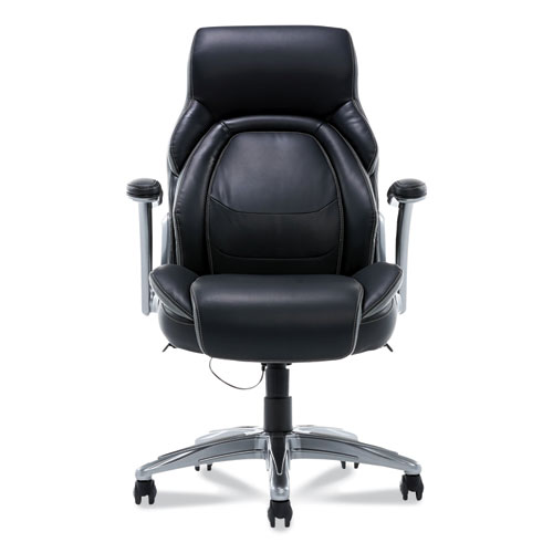 Dormeo Manager Chair, Supports Up to 275.6 lb, Black Seat/Back, Silver Base