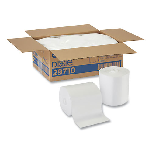 Image of Dixie® Foodservice Surface System Quat-Compatible Disposable Wipe Refill, 1-Ply, 8.1 X 12, White, 135 Sheets/Roll, 6 Rolls/Carton