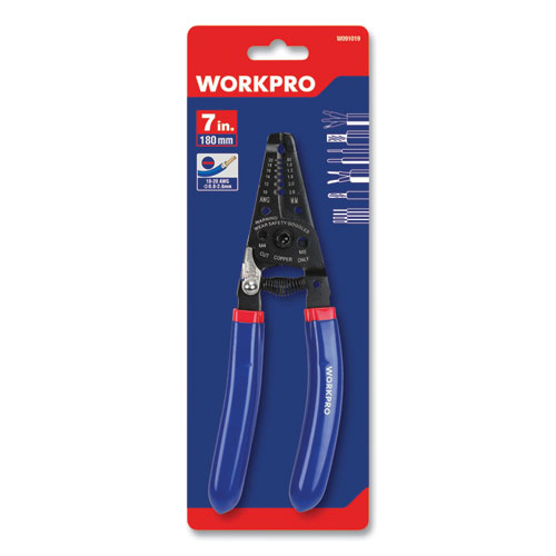 Tapered Nose Spring-Loaded Multi-Purpose Wiring Tool, Metric Bolt, AWG/Metric Wire, 7" Long, Metal, Blue/Red Soft-Grip Handle