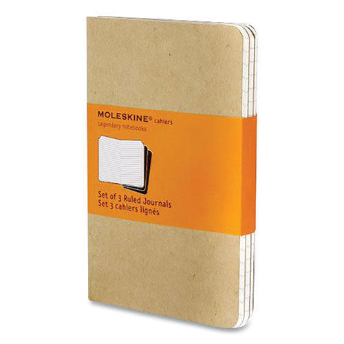 Cahier Journal, 1-Subject, Narrow Rule, Brown Kraft Cover, (32) 5.5 x 3.5 Sheets, 3/Pack