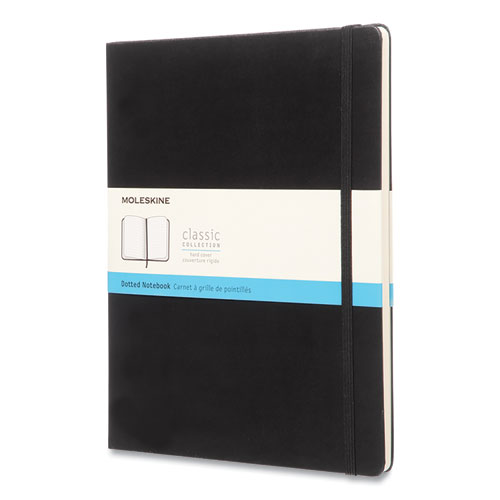 Classic Collection Hard Cover Notebook, 1 Subject, Dotted Rule, Black Cover, 10 x 7.5, 80 Sheets