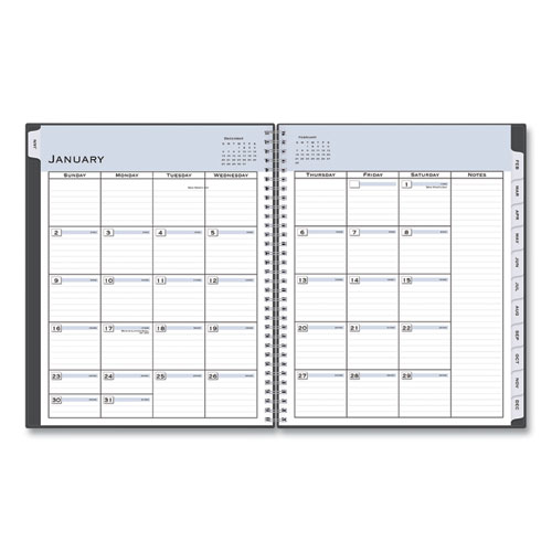 Image of Blue Sky® Passages Appointment Planner, 11 X 8.5, Charcoal Cover, 12-Month (Jan To Dec): 2024