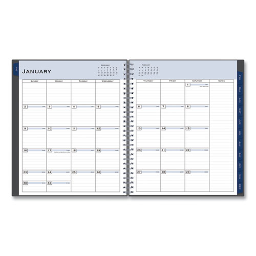 Image of Blue Sky® Passages Monthly Planner, 10 X 8, Charcoal Cover, 12-Month (Jan To Dec): 2024