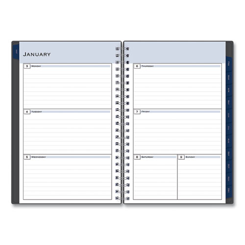 Image of Blue Sky® Passages Weekly/Monthly Planner, 8 X 5, Charcoal Cover, 12-Month (Jan To Dec): 2024