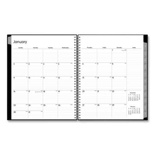 Enterprise Weekly Appointment Planner, Enterprise Formatting, 11 x 8.5, Black Cover, 12-Month (Jan to Dec): 2024