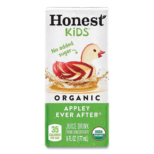 Honest Kids® Organic Juice Drink, Appley Ever After, 6 oz, 50/Carton