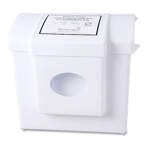 Scensibles Combination Dispenser Receptacle Unit, Plastic, White