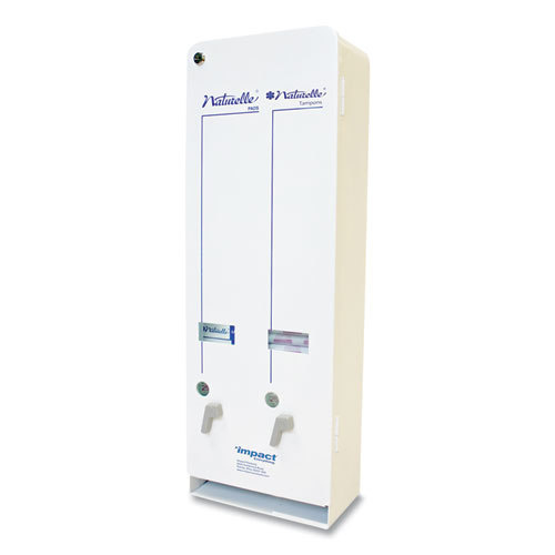 Impact® Naturelle J6-Rc Enamel Feminine Dual Dispenser, Metal, 10.63 X 5.63 X 30.5, White
