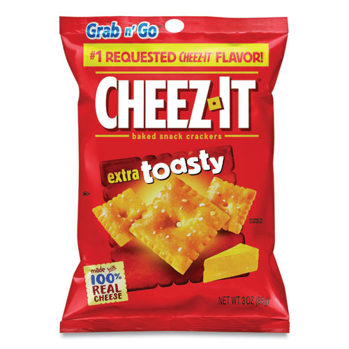Cheez-It® Baked Snack Crackers, Extra Toasty Cheese, 3 oz Bag