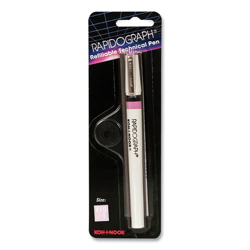 3165 Series Rapidograph Technical Drawing Fountain Pen, 4x0 0.18 mm, White/Pink Barrel