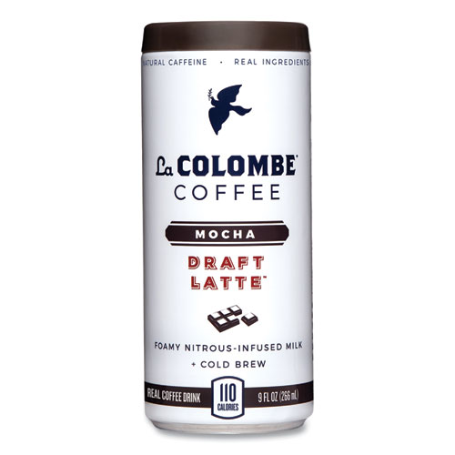 La Colombe® Cold Brew Draft Latte, Mocha, 9 oz Can, 12/Carton