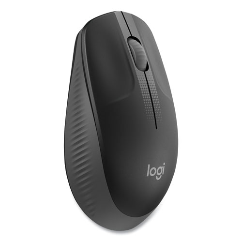 Logitech® M190 Wireless Optical Mouse, 2.4 GHz Frequency/33 ft Wireless  Range, Left/Right Hand Use, Black/Gray