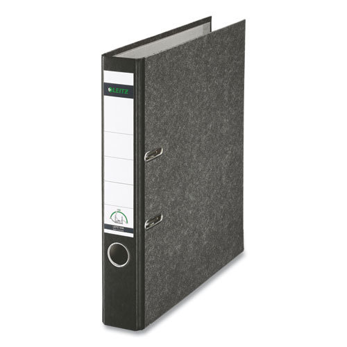 Leitz® European A4 Lever-Arch Two-Ring Binder, 3" Capacity, 11.7 x 8.27, Black Marble