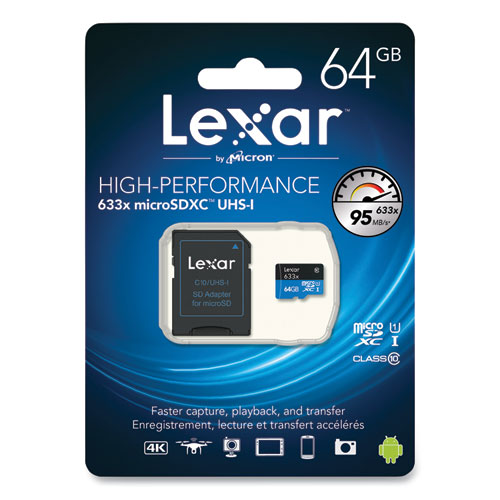 Image of Lexar™ Microsdxc Memory Card, Uhs-I U1 Class 10, 64 Gb