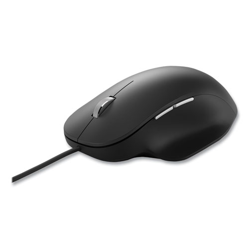 Ergonomic Wired Mouse, USB, Right Hand Use, Black