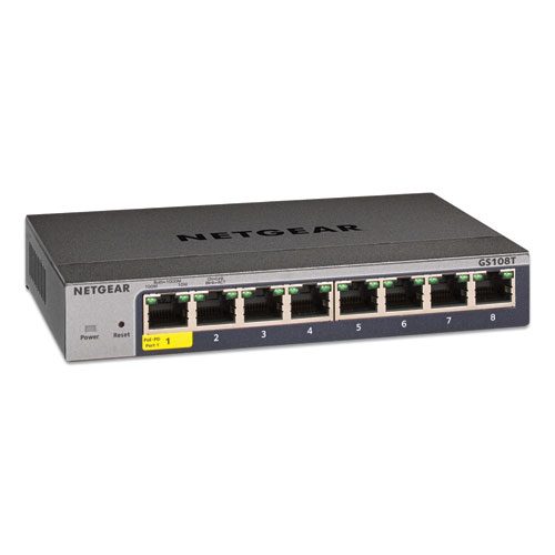 Gigabit Ethernet Smart Switch with Cloud Management, 16 Gbps Bandwidth, 512 KB Buffer, 8 Ports